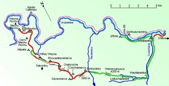 MAPA CAMINO DEL INCA