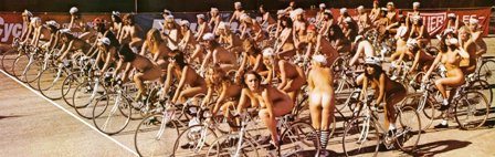 bicycle naked nude women